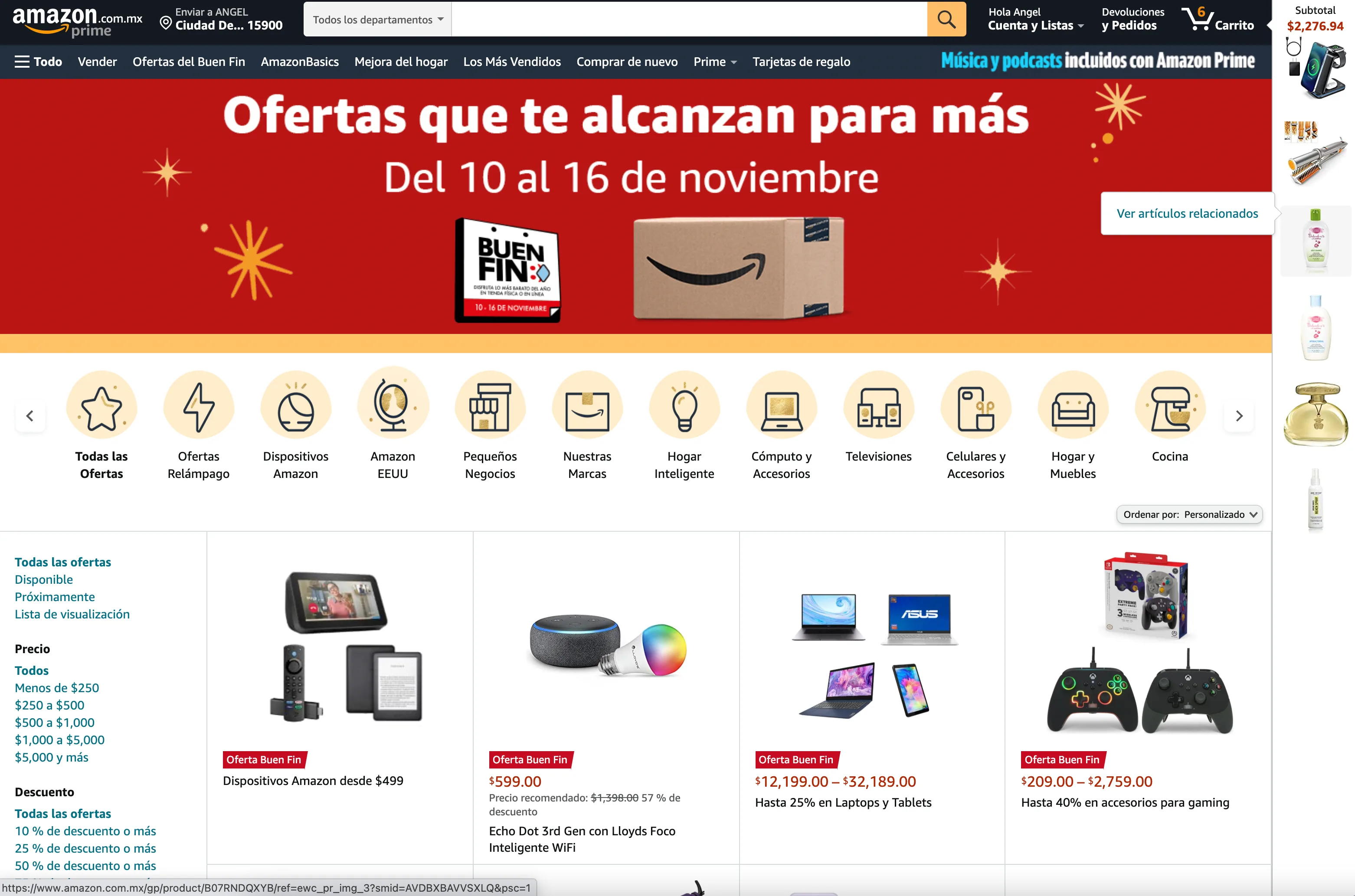 Adelanta las compras de fin de ano este Buen Fin en Amazon Generacion C