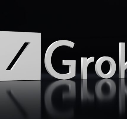 a black and white photo of the word grok