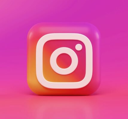 pink and white square illustration