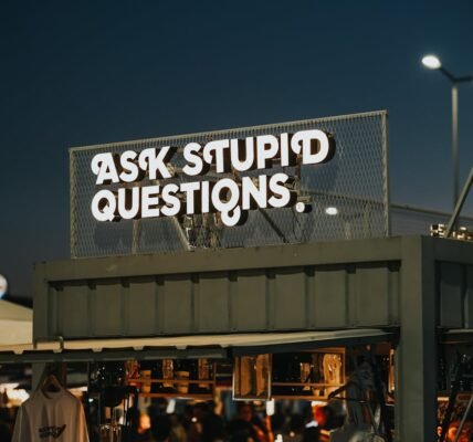 crowded market place at dusk