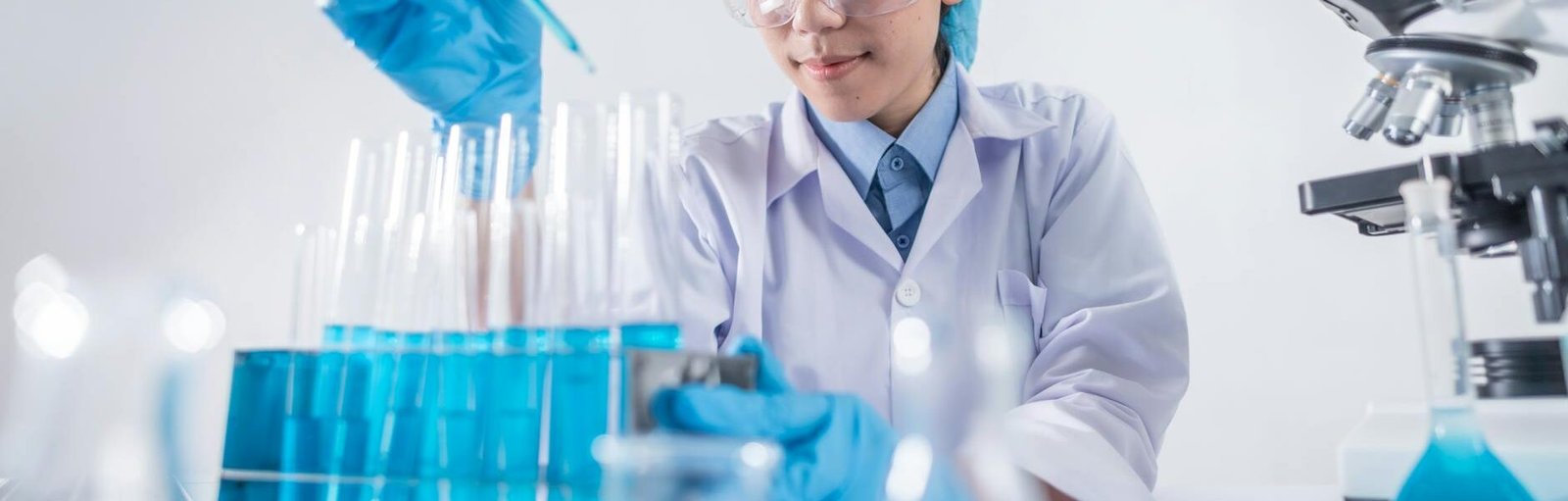 photo of female scientist working on laboratory
