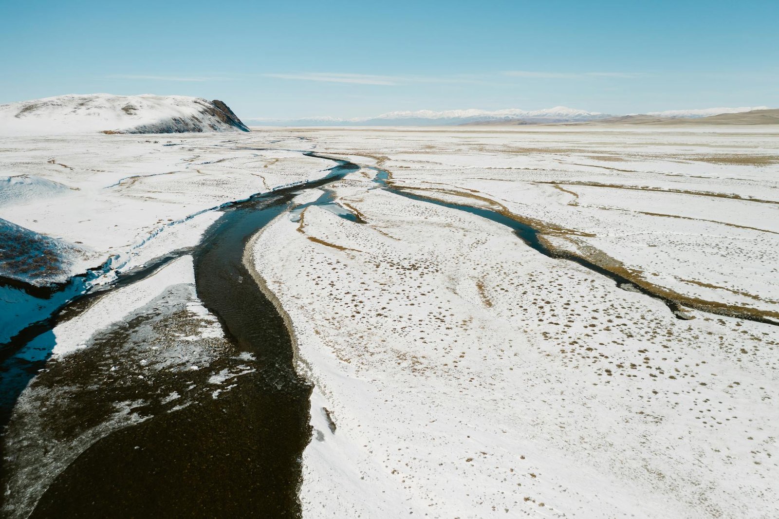 a majestic scenery of a snow covered landscape