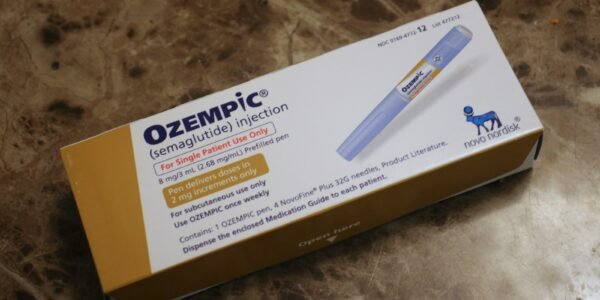 Ozempic medication box, with pen injection.