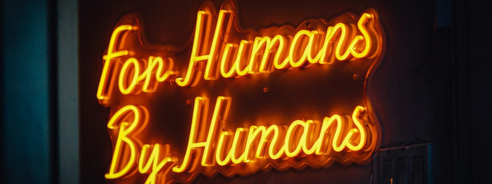 a store front at night