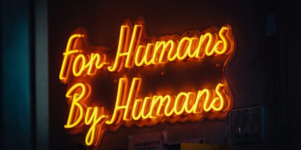 a store front at night