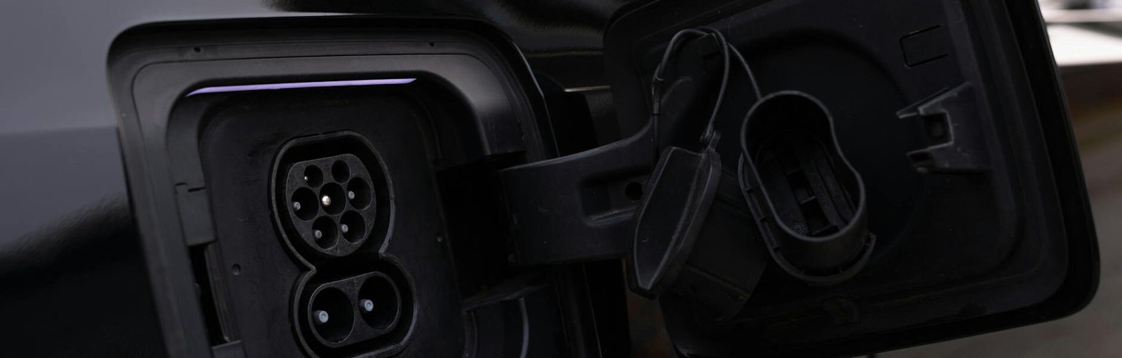 close up of car charging outlet