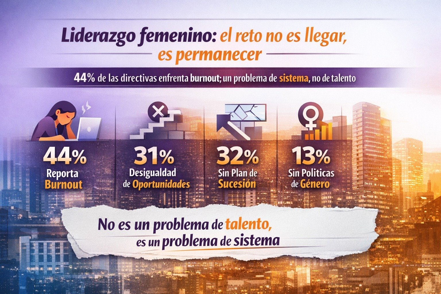El precio oculto: el burnout y las estructuras que desafían al liderazgo femenino en México