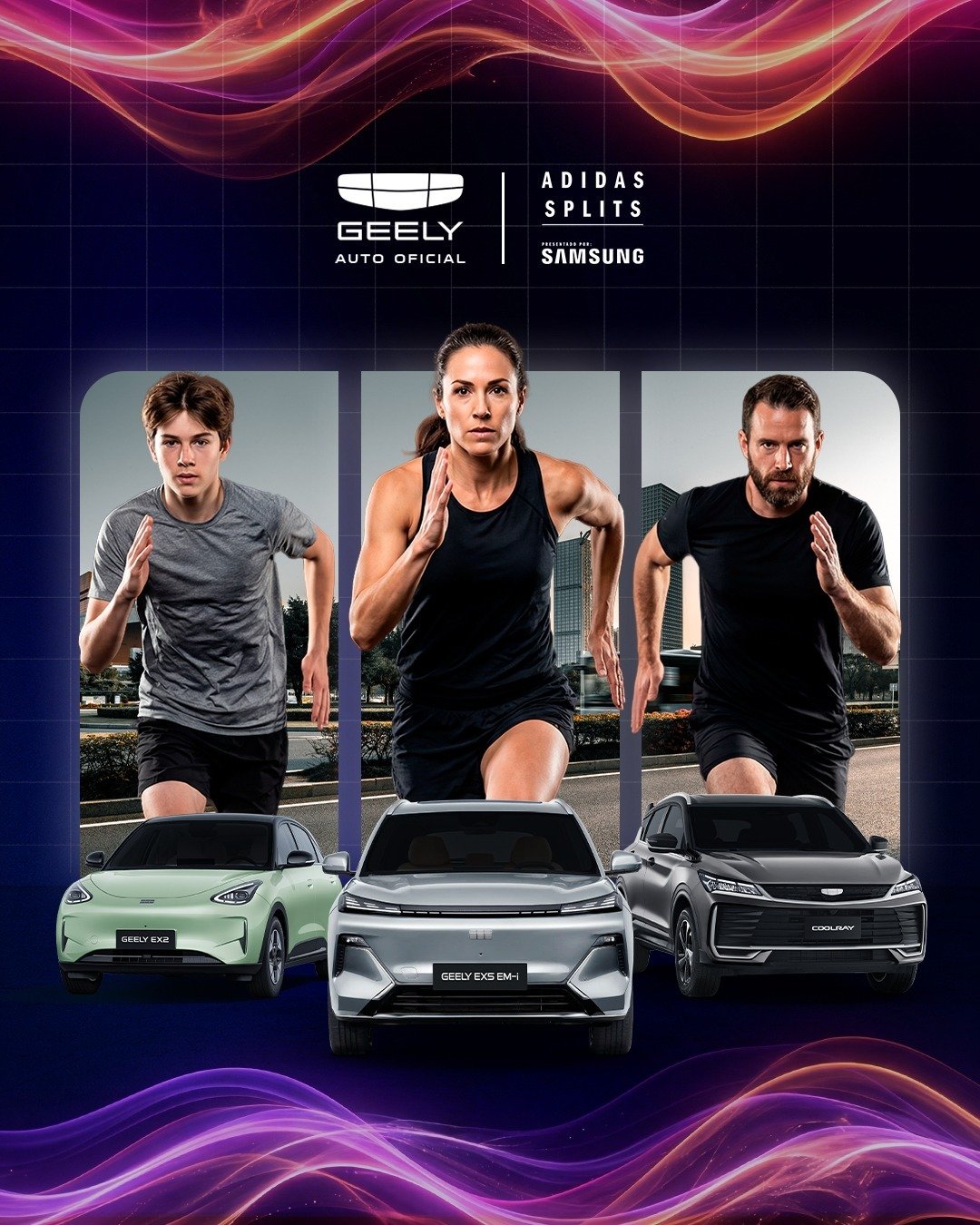Geely México renueva su alianza como auto oficial de los Adidas Splits por tercer año
