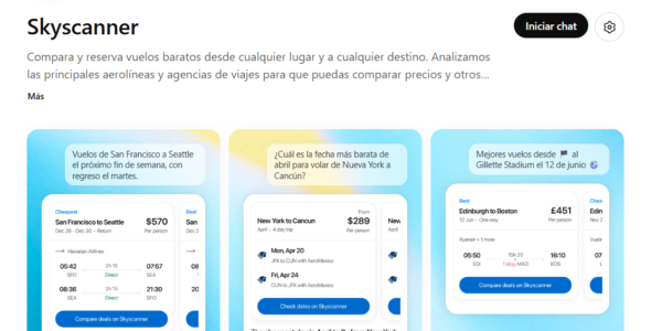 Skyscanner se integra a ChatGPT y ahora puedes buscar vuelos solo hablando