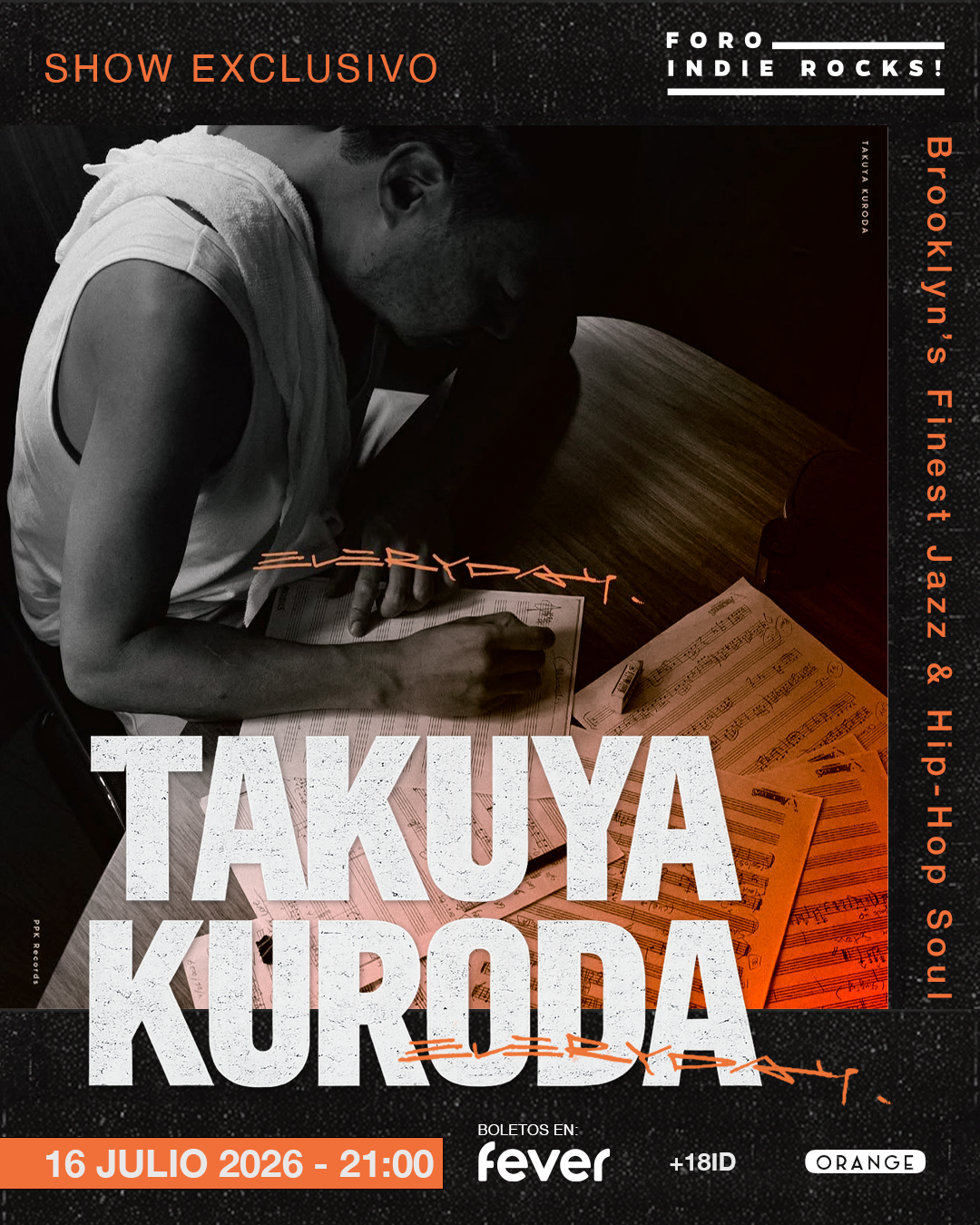 Takuya Kuroda llega al Foro Indie Rocks! por primera vez como solista