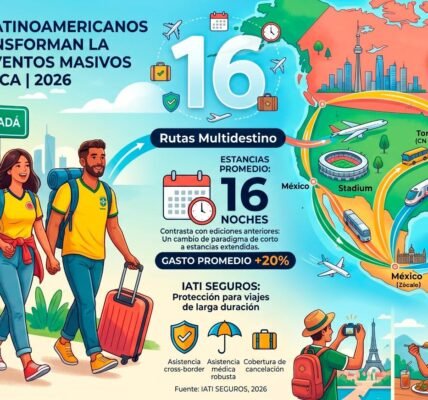 El fan latino ya no viaja solo por fútbol: estancias crecen hasta 16 noches en 2026