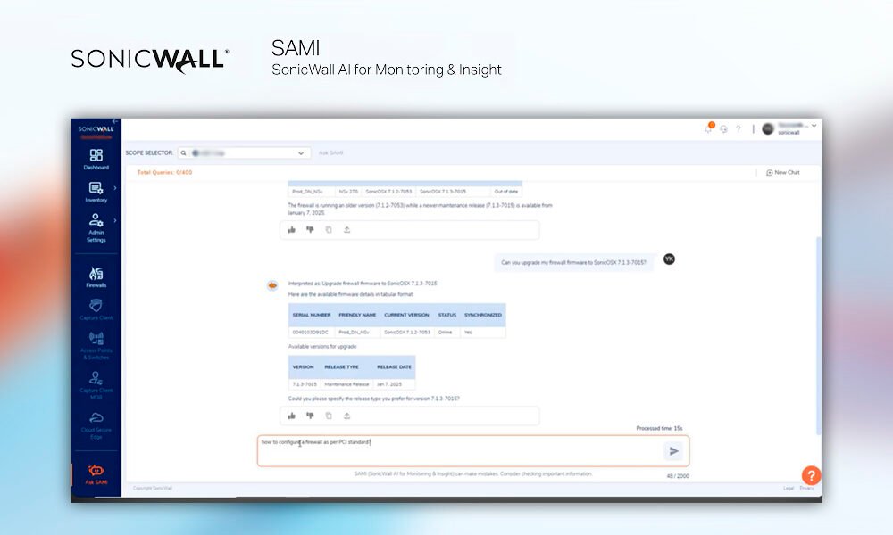 SonicWall pone fin a la operación manual de ciberseguridad para MSPs con IA generativa