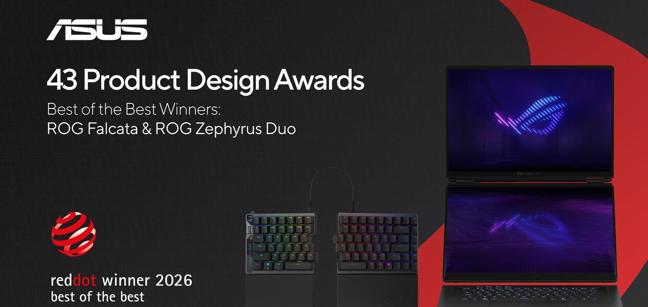 Asus y Republic of Gamers ganan 43 premios Red Dot al diseño de producto en 2026