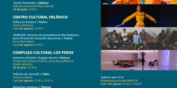 Música, teatro, cultura digital y deportes urbanos integran la oferta de verano en recintos de la Secretaría de Cultura