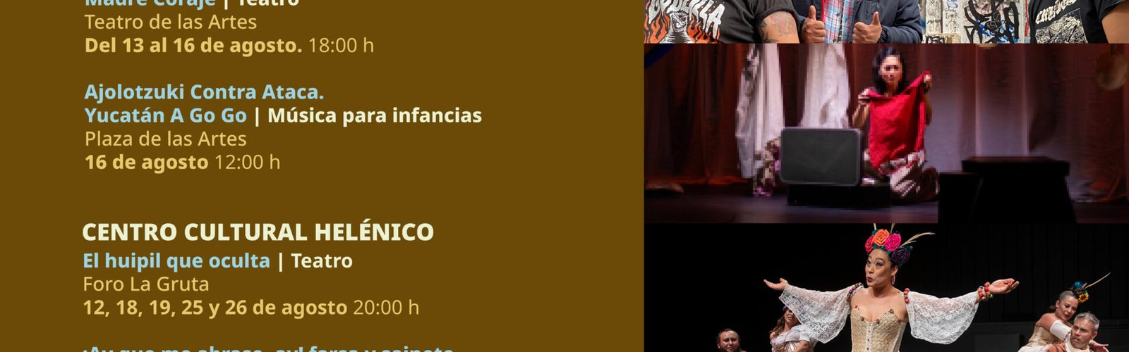 Diversa oferta cultural de teatro, literatura, música y arte urbano en recintos de la Ciudad de México