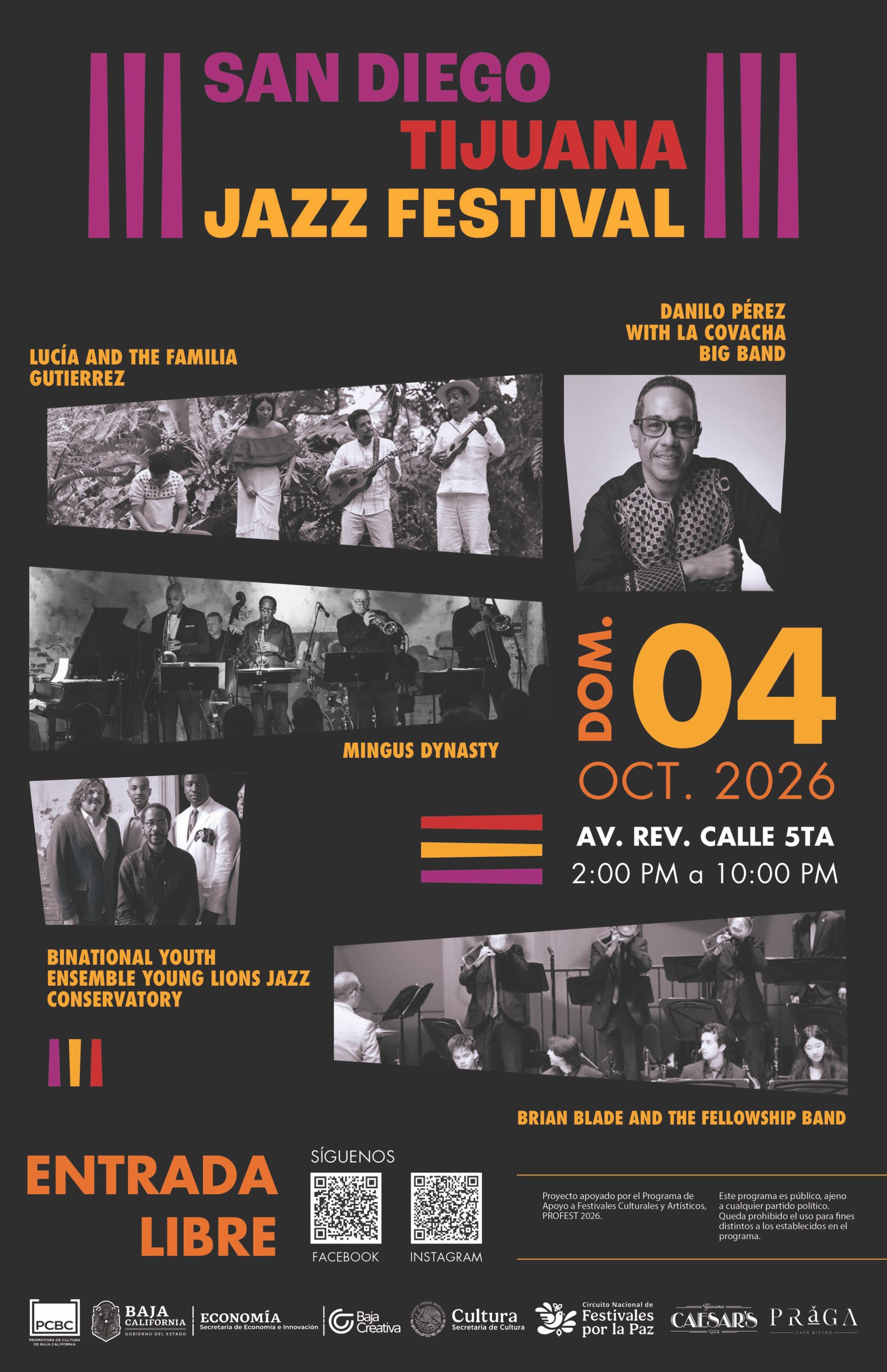 El San Diego Tijuana Jazz Festival fortalece el tejido social en la frontera con el apoyo del Gobierno de México, a través de Profest