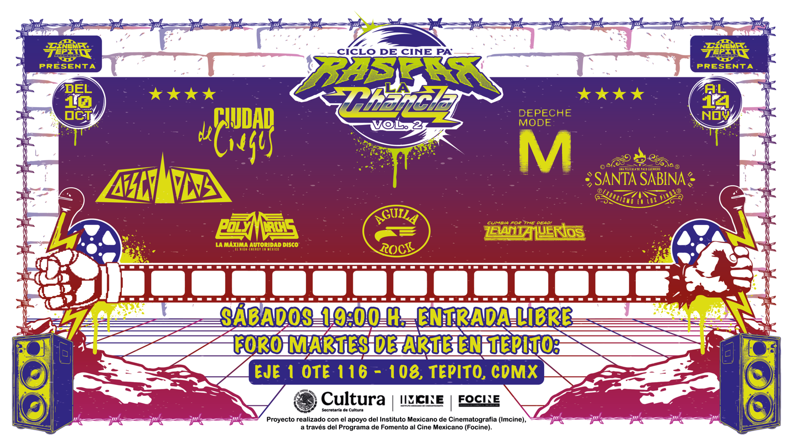 Cinema Tepito presenta Pa' raspar la chancla vol. 2: de la pantalla a la pista